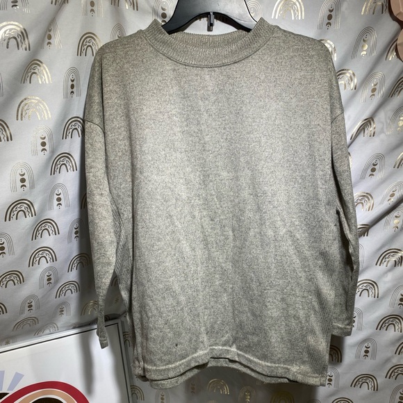Just Be Light Gray Men's Crewneck Sweater - Picture 1 of 6